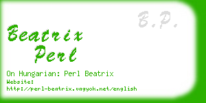 beatrix perl business card